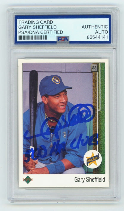 Gary Sheffield Signed 1989 Upper Deck #13 Rookie Card (500 HR Club) PSA