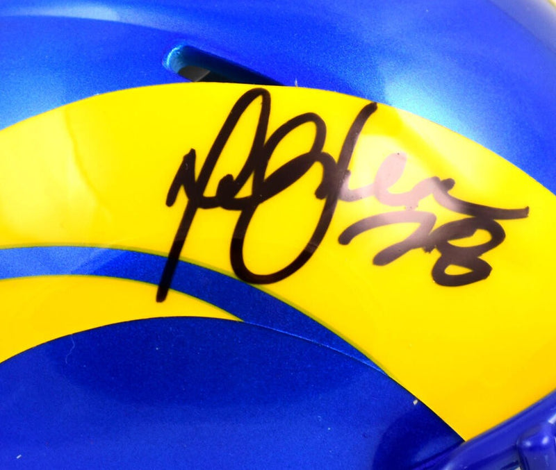 Marshall Faulk Signed St. Louis Rams Black Speed Mini Helmet