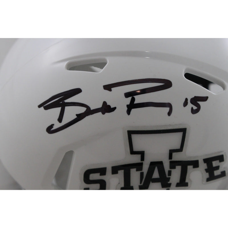 Brock Purdy Signed Iowa State Cyclones Slate Mini Helmet