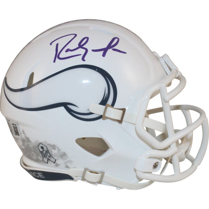 Randy Moss Signed Minnesota Vikings 2024 Salute to Service Mini Helmet