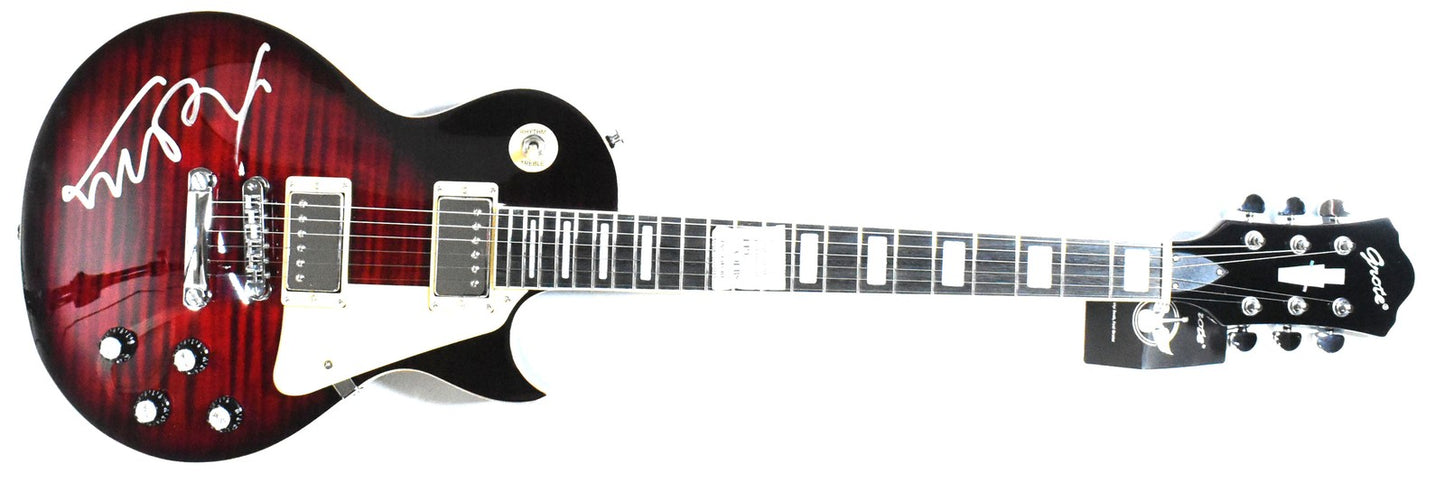 Michael J. Fox Signed Back to the Future Red Grote Guitar
