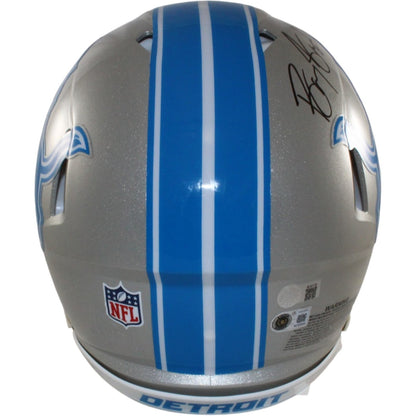 Barry Sanders Signed Detroit Lions Full Size Authentic 2022 Alternate Helmet