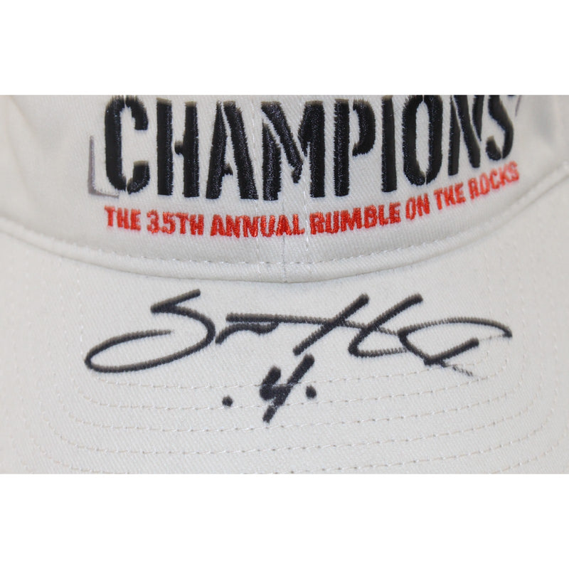 Santonio Holmes Autographed Ohio State Buckeyes Fiesta Bowl Hat