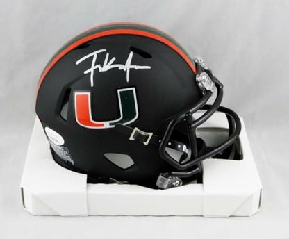 Frank Gore Signed Miami Hurricanes Black Mini Helmet