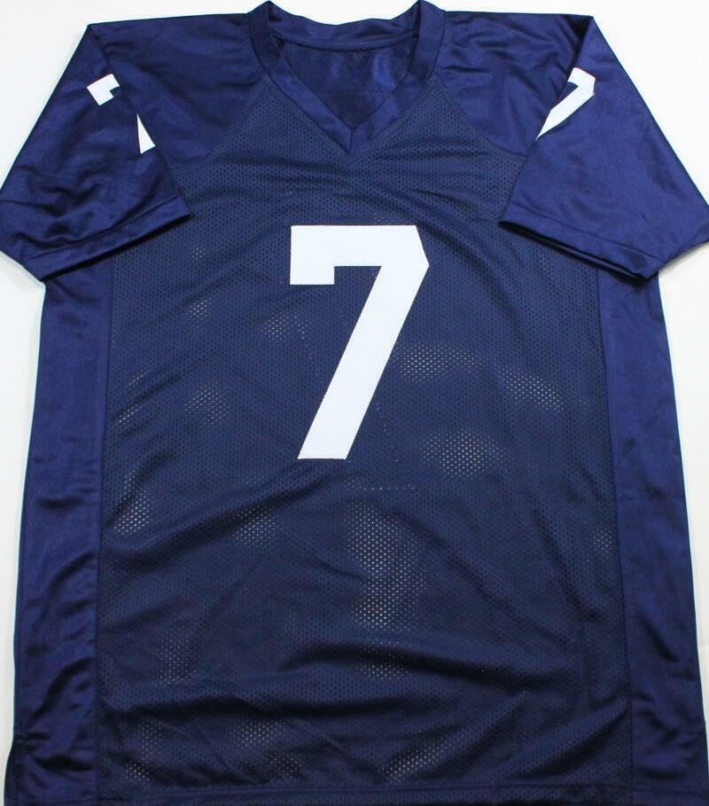 Joe Theismann Autographed Navy Blue College Style Jersey - CHOF Inscription