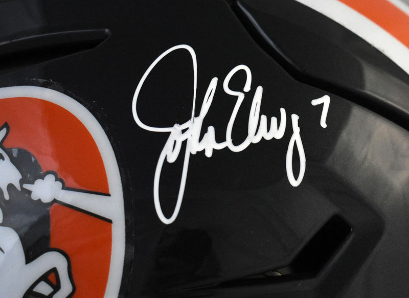 John Elway Signed Denver Broncos Color Rush Speedflex Helmet