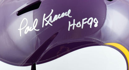 Paul Krause Signed Minnesota Vikings Full Size Speed Helmet HOF