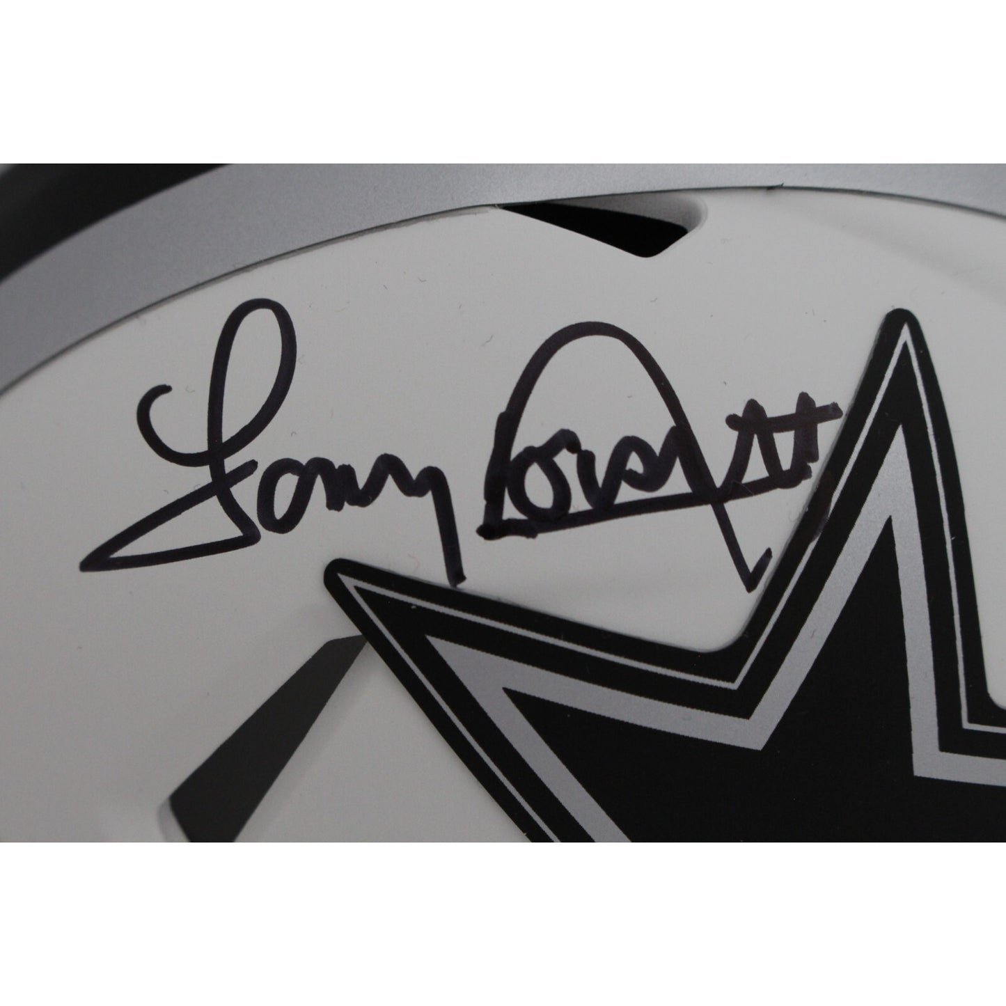 Tony Dorsett Dallas Cowboys Autographed Lunar Mini Helmet (Beckett COA)