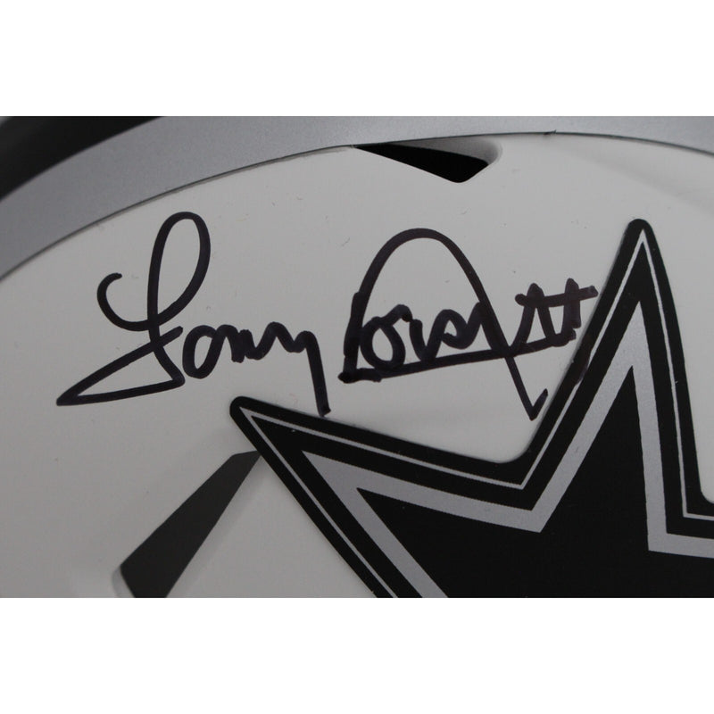 Tony Dorsett Dallas Cowboys Autographed Lunar Mini Helmet (Beckett COA)