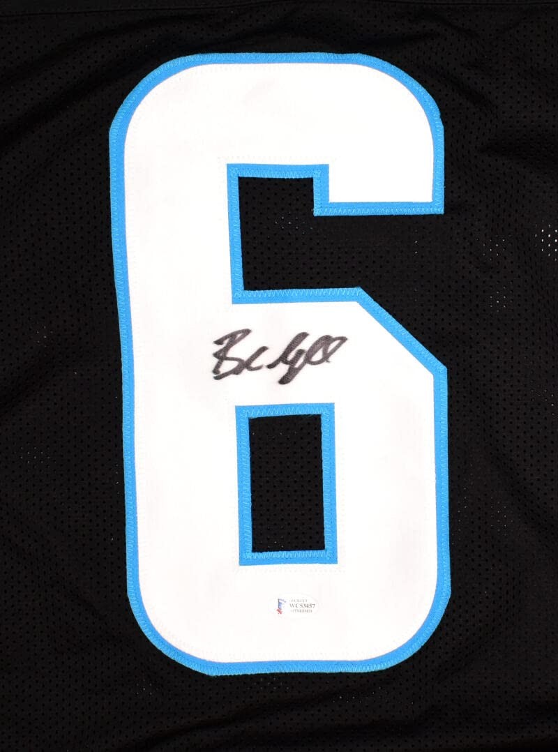 Baker Mayfield Autographed Carolina Panthers Black Custom Jersey