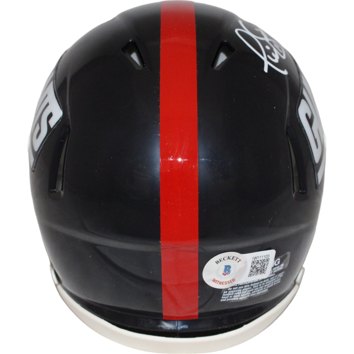 Phil Simms Signed New York Giants Throwback Mini Helmet (Beckett)