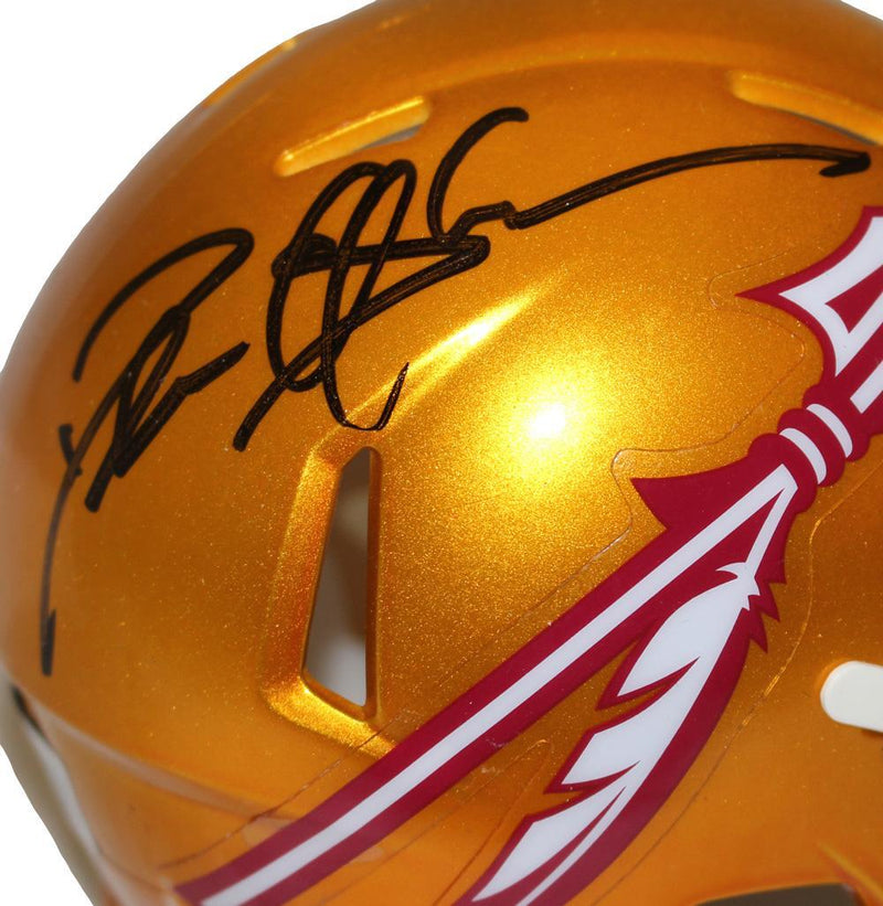 Deion Sanders Florida State Seminoles Signed Flash Speed Mini Helmet
