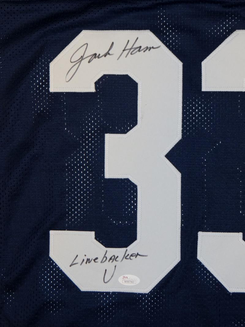 Jack Ham Signed Blue Custom Jersey - Linebacker U