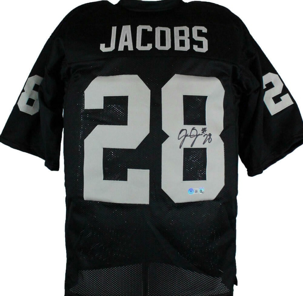 Josh Jacobs Autographed Black Custom Jersey