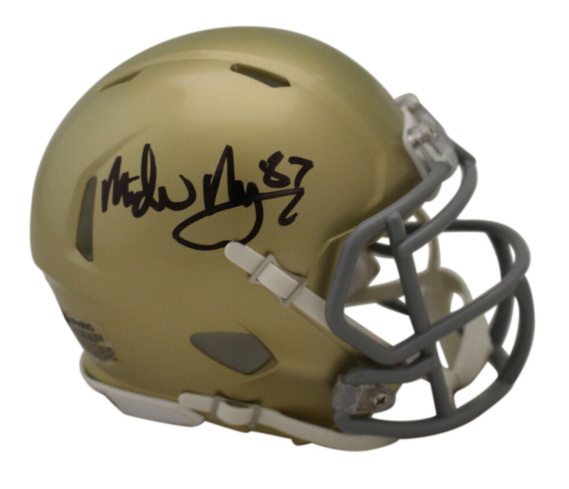 Michael Mayer Signed Notre Dame Fighting Irish Speed Mini Helmet
