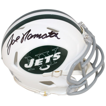 Joe Namath Autographed New York Jets Throwback Mini Helmet (Beckett)
