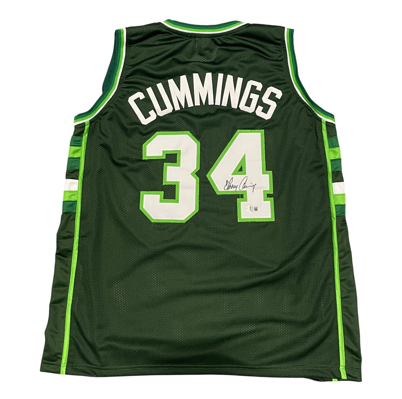 Terry Cummings Signed Milwaukee Bucks Custom Basketball Jersey