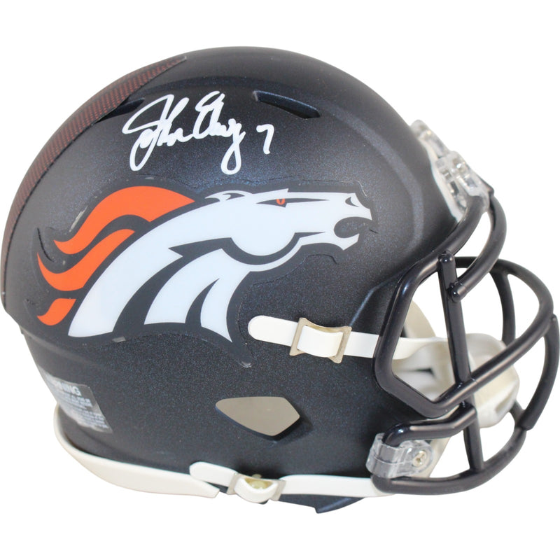 John Elway Denver Broncos Autographed Speed Mini Helmet (Beckett)