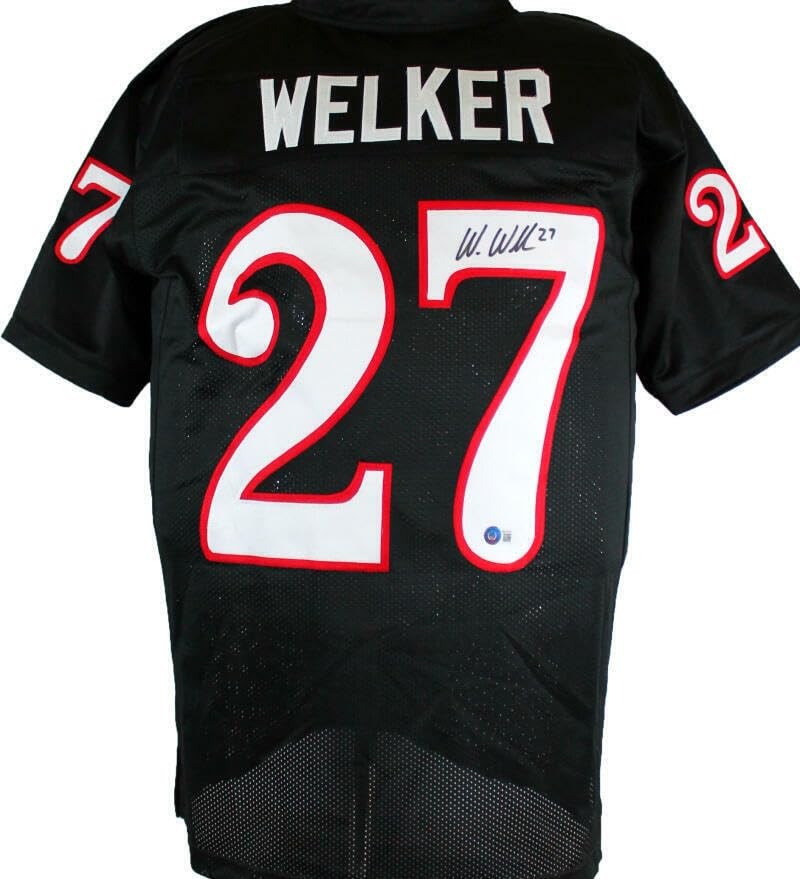 Wes Welker Autographed Black Custom Football Jersey
