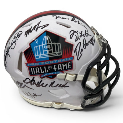 Multi-Signed NFL Hall of Fame Mini Helmet (15 Signatures)