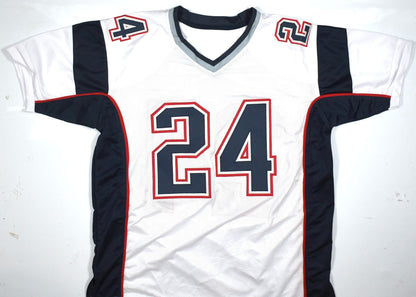 Ty Law Autographed White Custom Football Jersey