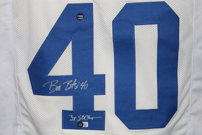 Bill Bates Autographed Dallas Cowboys Custom Jersey 3x SB Champs