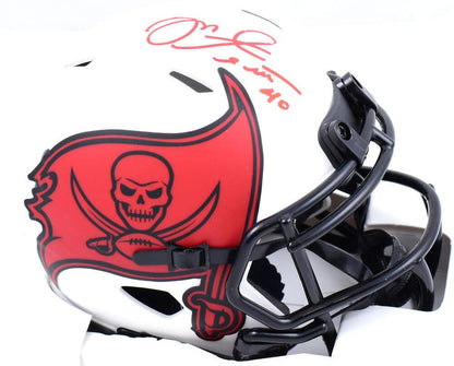 Mike Alstott Signed Tampa Bay Buccaneers Lunar Speed Mini Helmet