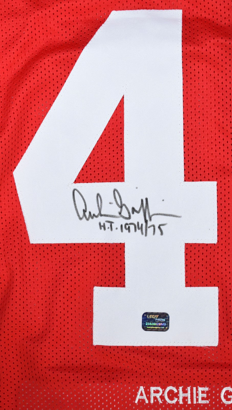 Archie Griffin Autographed Ohio State Buckeyes Red Custom Stat Jersey