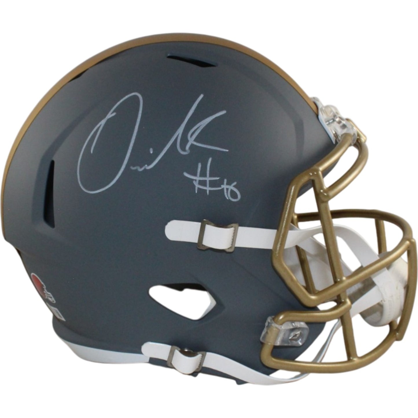 Quinshon Judkins Signed Cleveland Browns Full Size Slate Replica Helmet