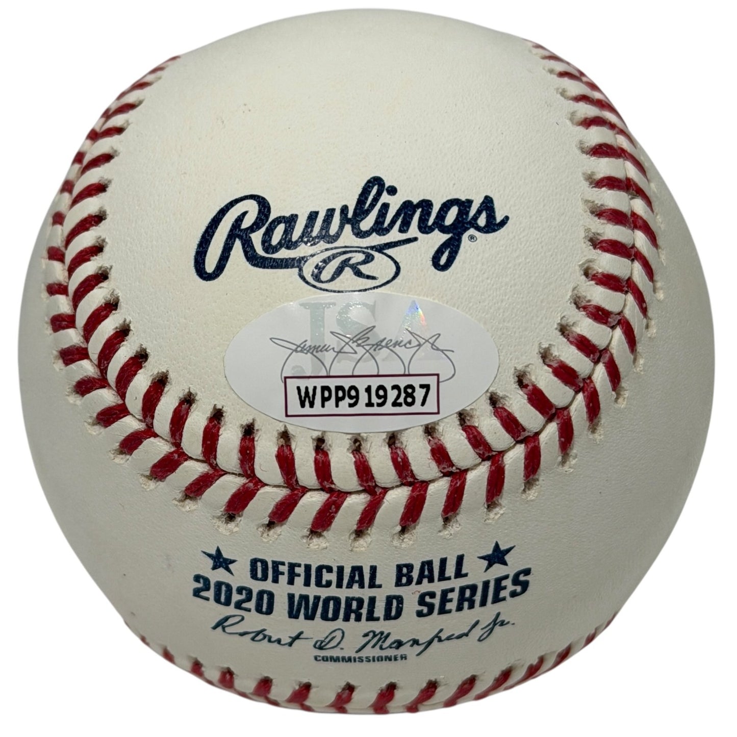 Randy Arozarena Signed 2020 World Series Logo Baseball (JSA COA)
