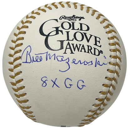 Bill Mazeroski Signed Gold Glove Baseball (8x GG) Beckett Witnessed BAS
