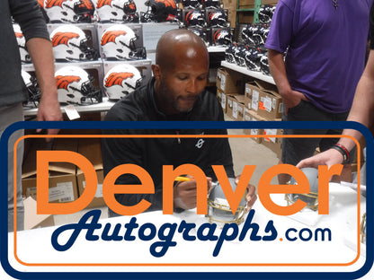 Champ Bailey Autographed Denver Broncos Riddell Slate Mini Helmet