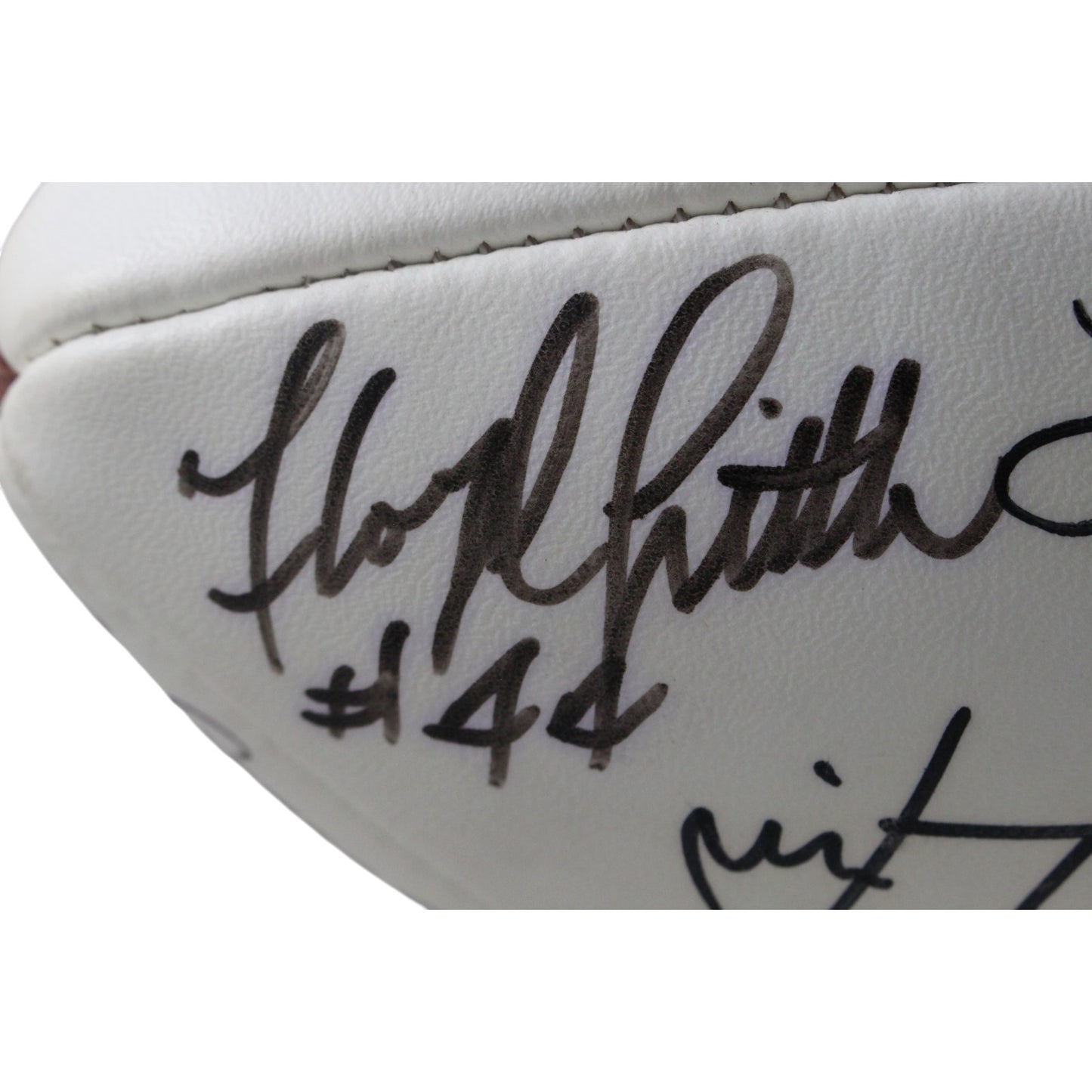John Elway, Frank Tripucka & Ring of Honor Signed Broncos Logo Football