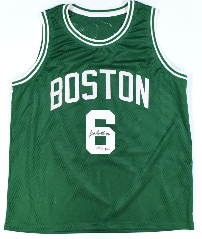 Bill Russell Signed Boston Celtics Custom Green Jersey