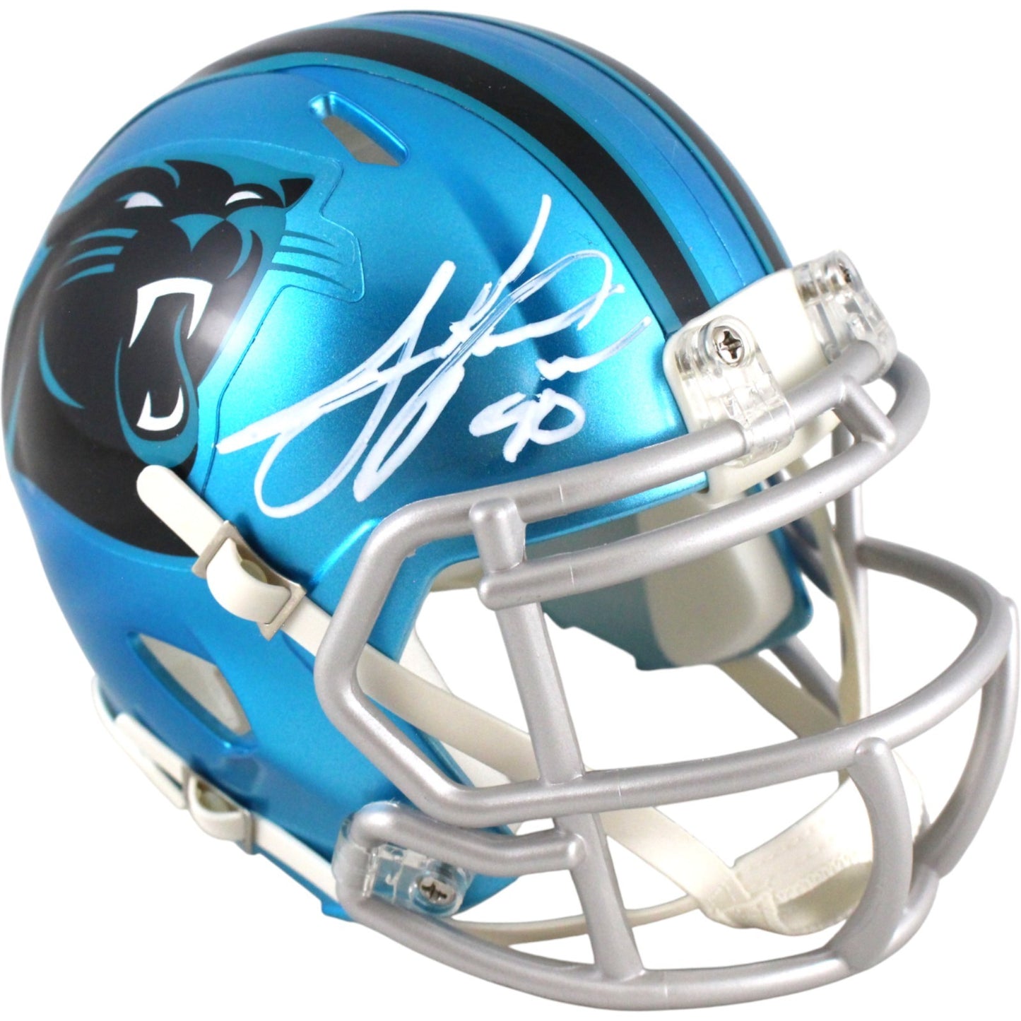 Julius Peppers Autographed Carolina Panthers Flash Mini Helmet