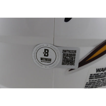 Sam Leavitt Autographed Arizona State Sun Devils White Mini Helmet