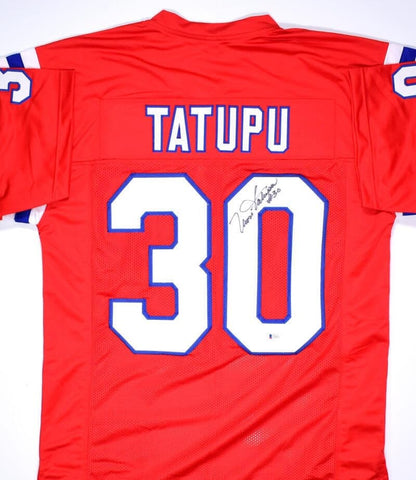 Mosi Tatupu Autographed Red Pro Style Jersey