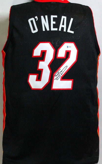 Shaquille O'Neal Signed Miami Custom Basketball Jersey - Black