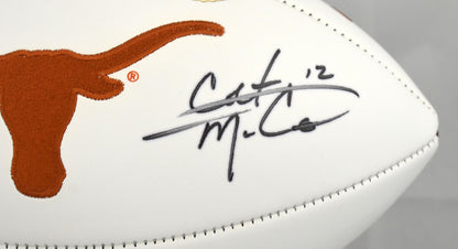 Colt McCoy Autographed Texas Longhorns Logo Football