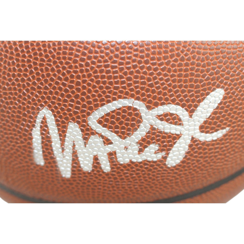 Magic Johnson Signed Los Angeles Lakers Wilson Logo Basketball Beckett BAS