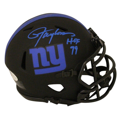 Lawrence Taylor Signed New York Giants Eclipse Mini Helmet HOF Inscription