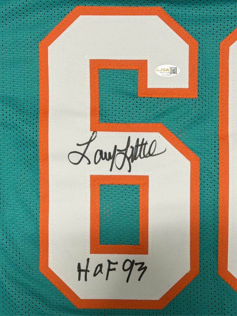 Larry Little Miami Dolphins Signed Custom Jersey (HOF 93) - JSA Witness