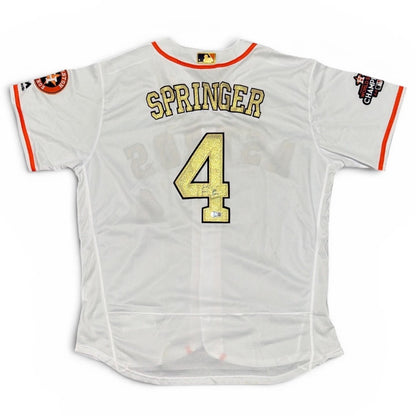 George Springer Signed Houston Astros 2017 World Series Custom Jersey