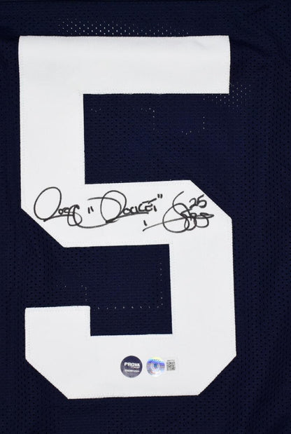 Raghib "Rocket" Ismail Signed Blue Custom Football Jersey