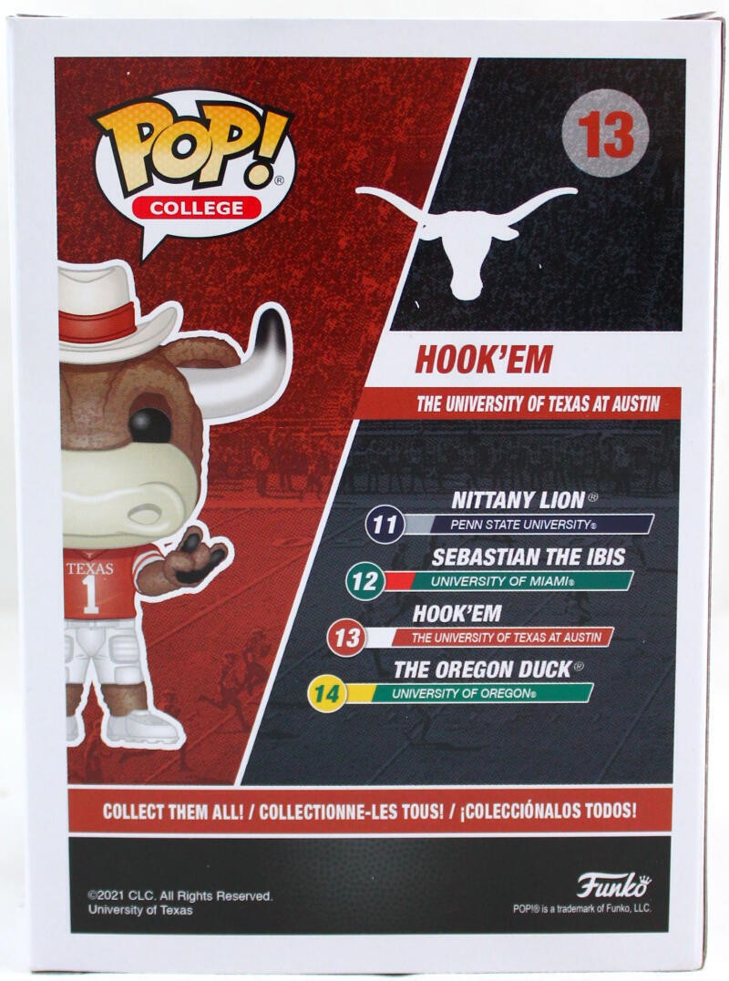 Earl Campbell Signed Texas Longhorns Funko Pop Figurine #13