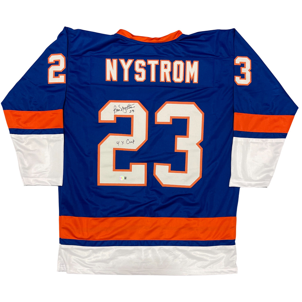 Bobby Nystrom New York Islanders Signed Custom Jersey (4x Cup)
