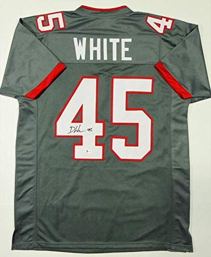 Devin White Autographed Grey Custom Jersey