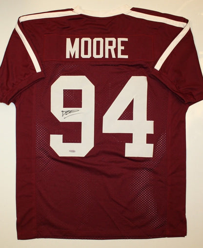 Damontre Moore Signed Maroon Custom Jersey