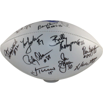 Red Miller & Tom Jackson Signed Denver Broncos 1977 Team Football