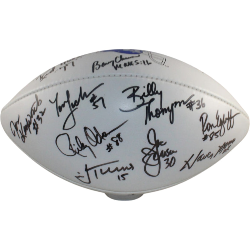 Red Miller & Tom Jackson Signed Denver Broncos 1977 Team Football